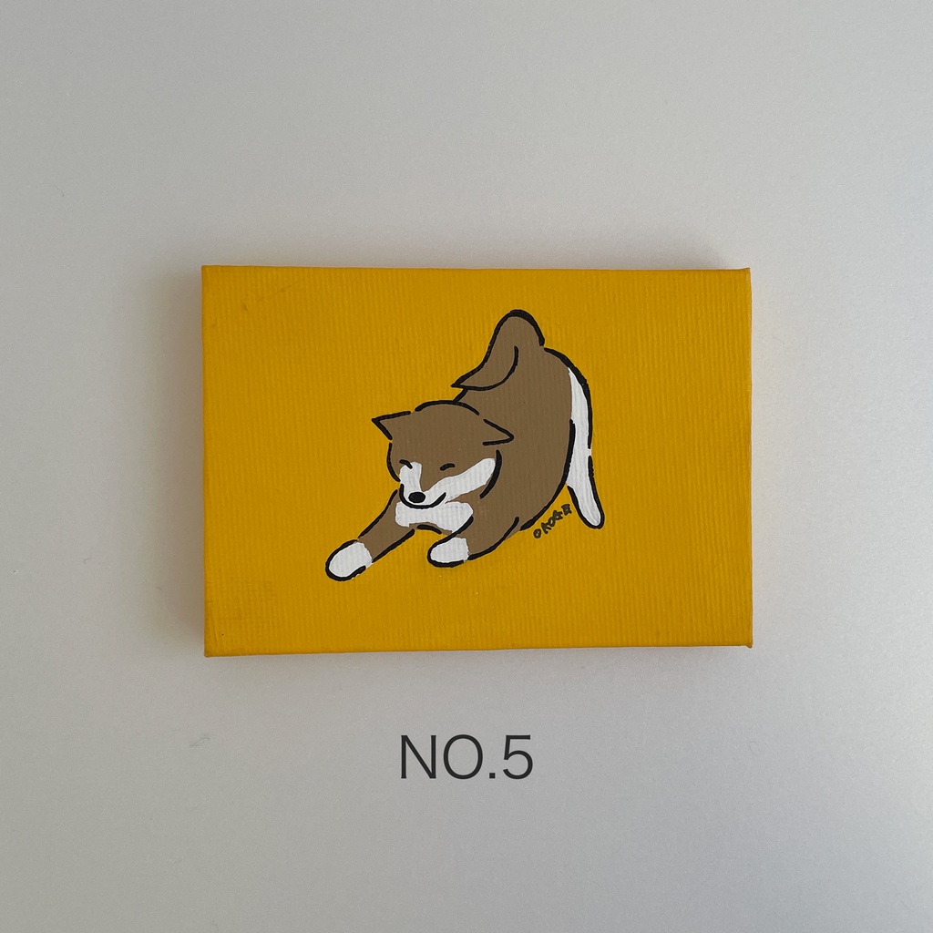 ミニ原画「しばいぬのびー」