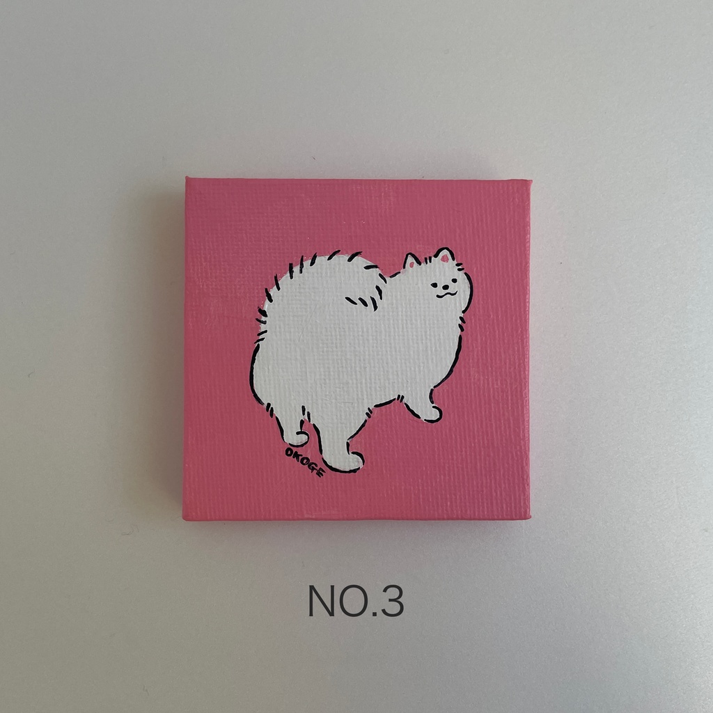 ミニ原画「もふもふおしり」