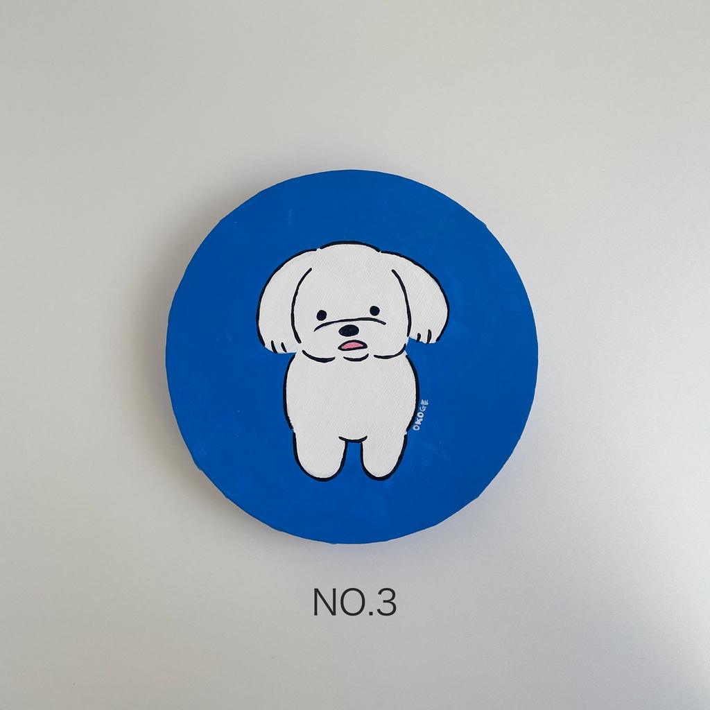 丸い原画「いいたげ」