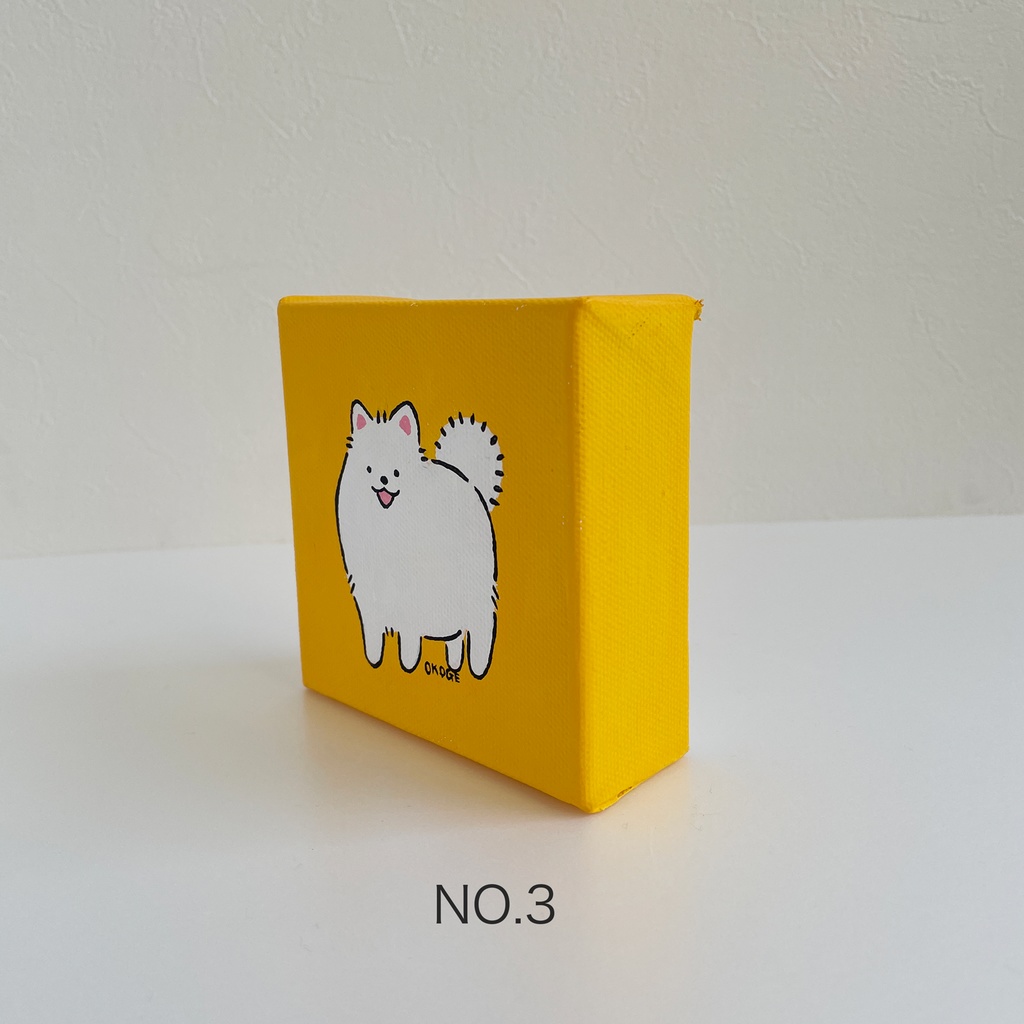 立てられる原画「もふもふ」