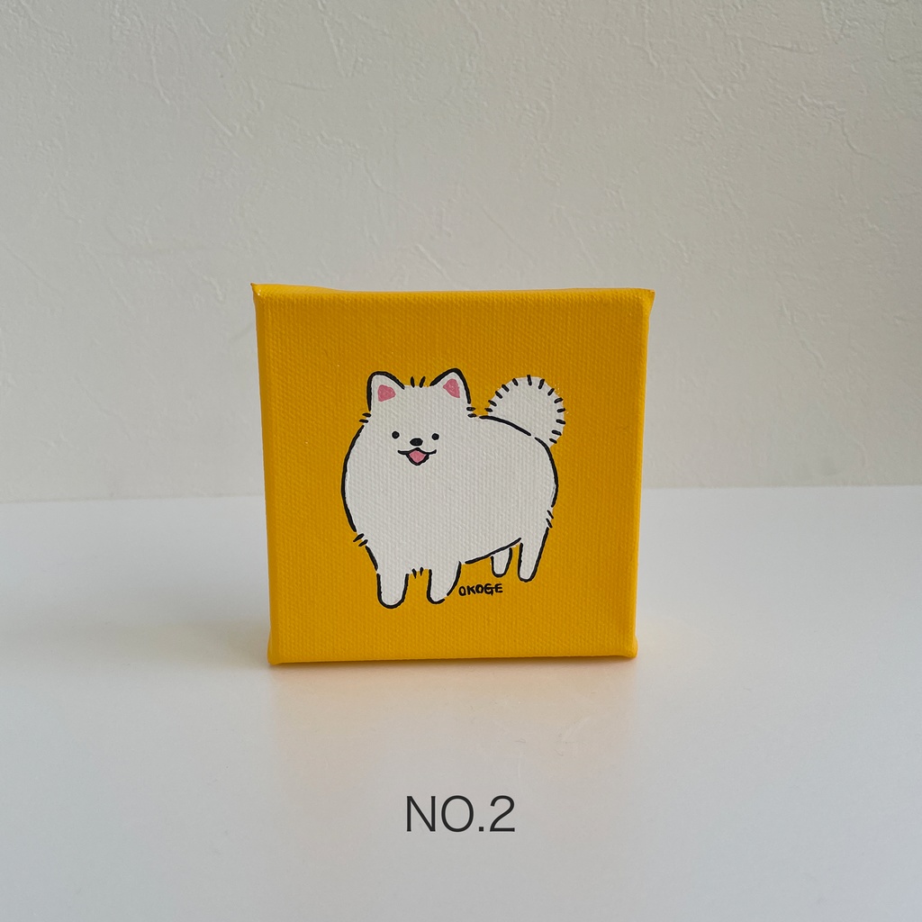 立てられる原画「もふもふ」