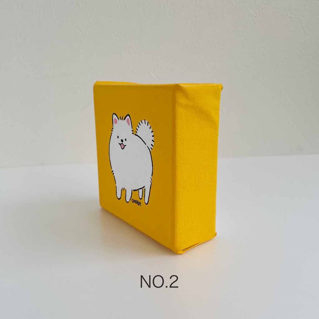 立てられる原画「もふもふ」