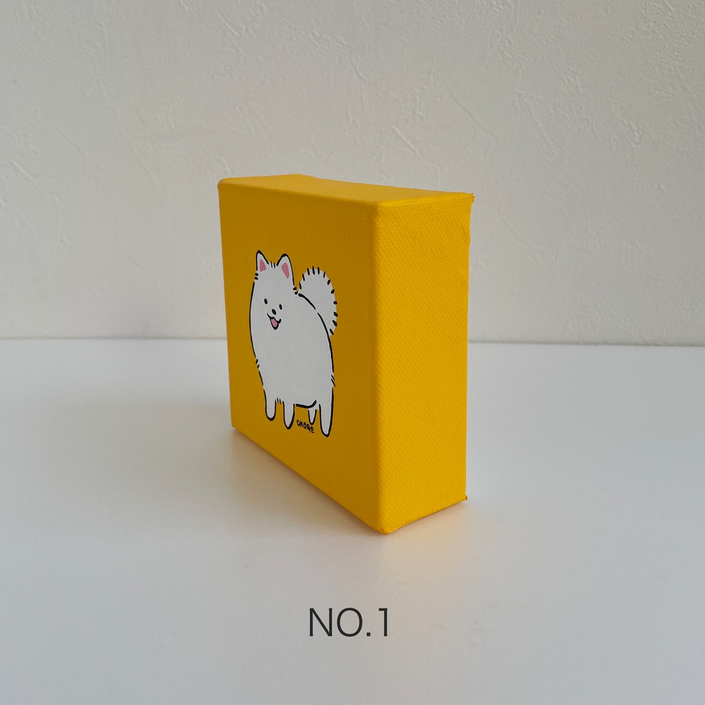 立てられる原画「もふもふ」