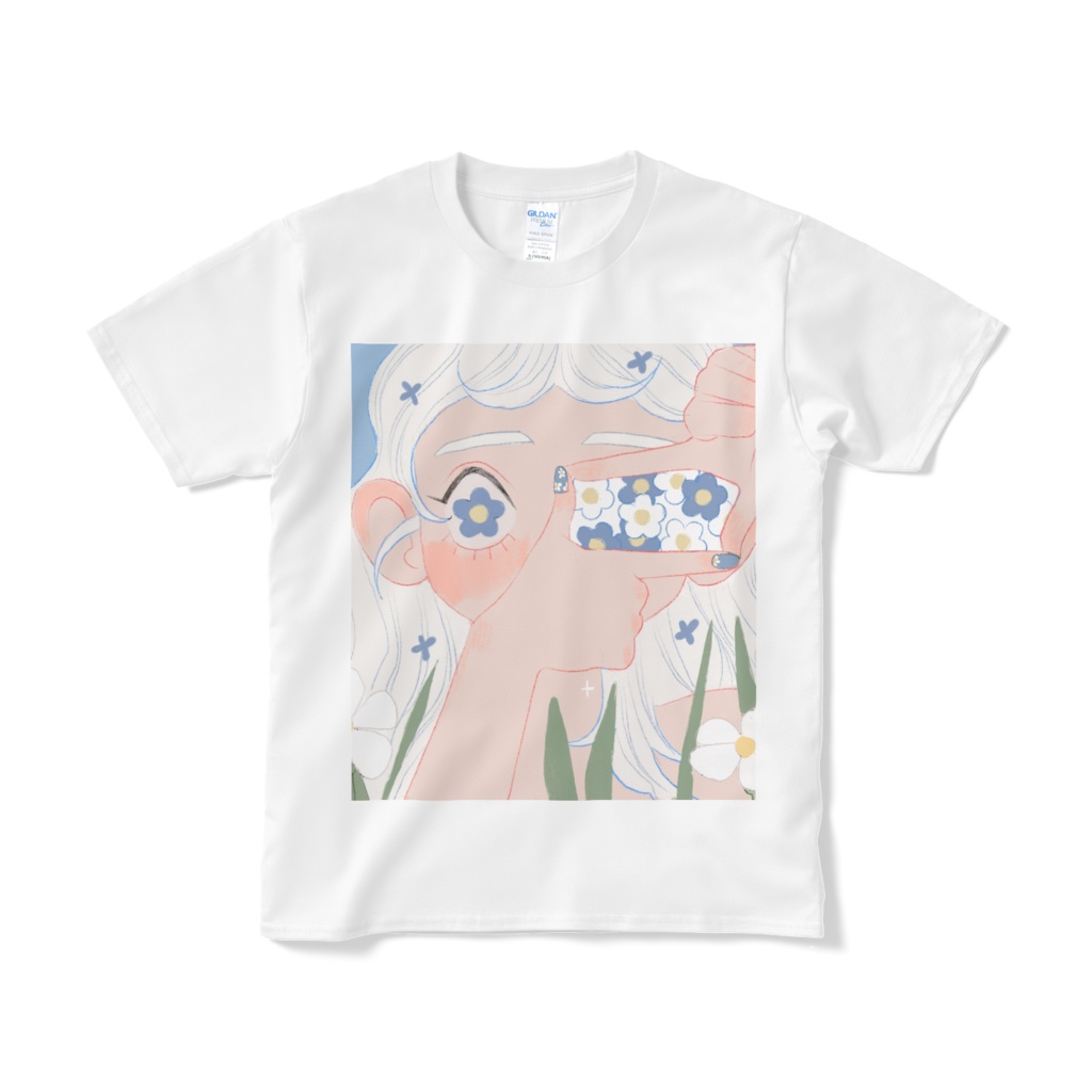 Girl in Flowers T-shirt