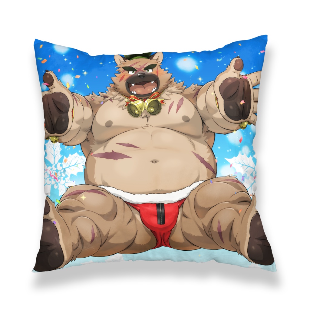 クリスマスヤスヨリクッションカバー