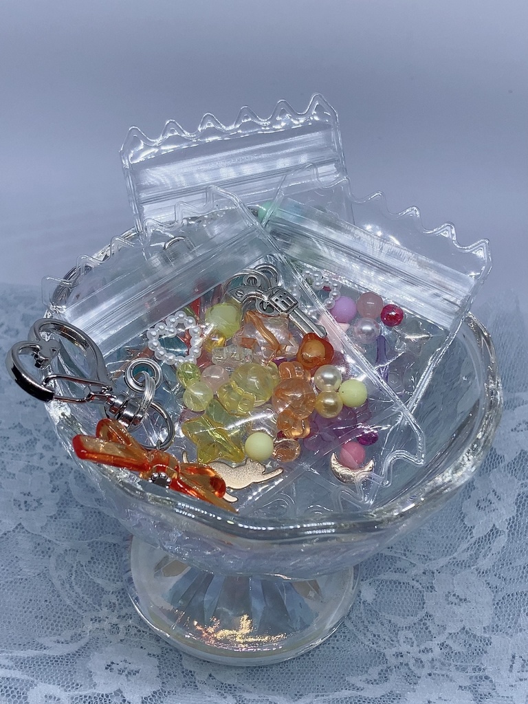 カップリングキャンディキーホルダー(緑×水色)