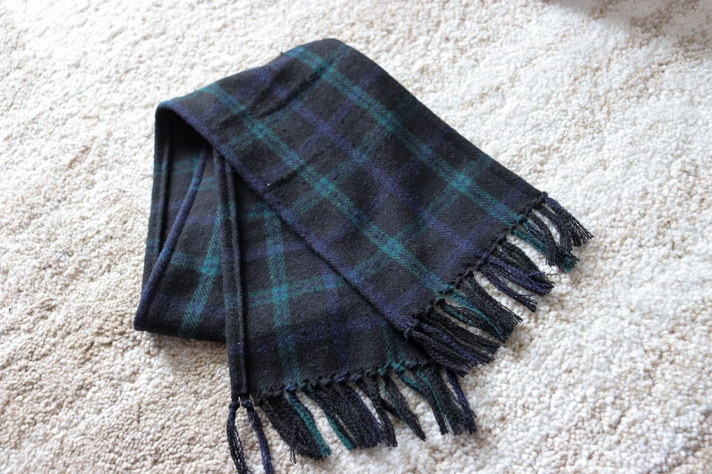 冬向けドール用マフラー(ｸﾞﾘｰﾝﾀｰﾀﾝ)【受注生産】