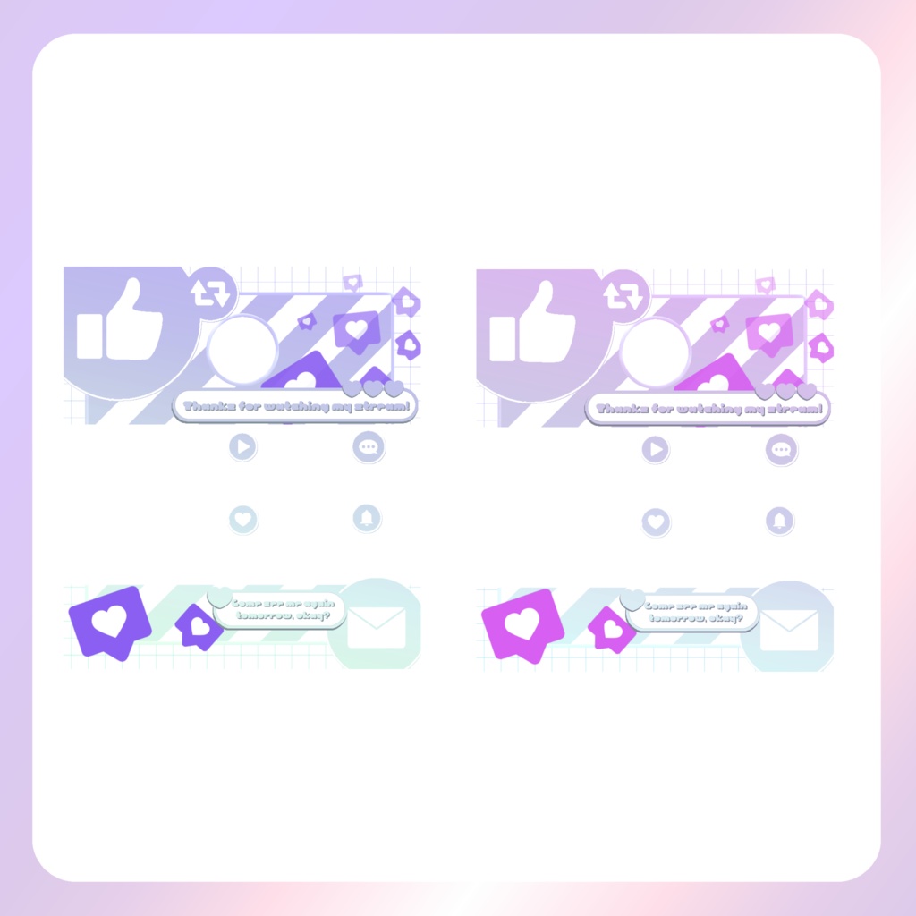 【IRIAM素材】SNS風リザルトフレーム