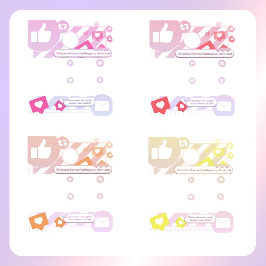 【IRIAM素材】SNS風リザルトフレーム