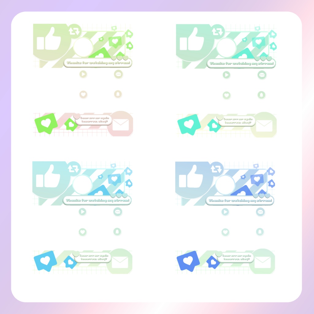 【IRIAM素材】SNS風リザルトフレーム