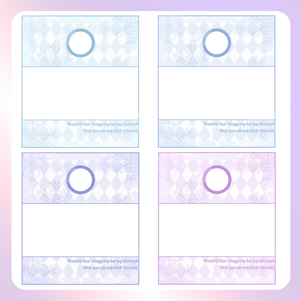 【IRIAM素材】SNOWFLAKEリザルトフレーム