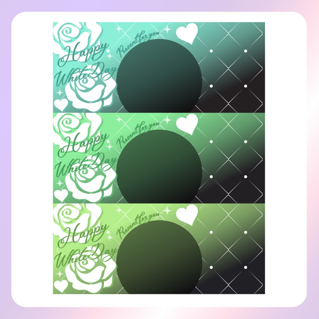 【ホワイトデー素材】⑤リングヘッダー