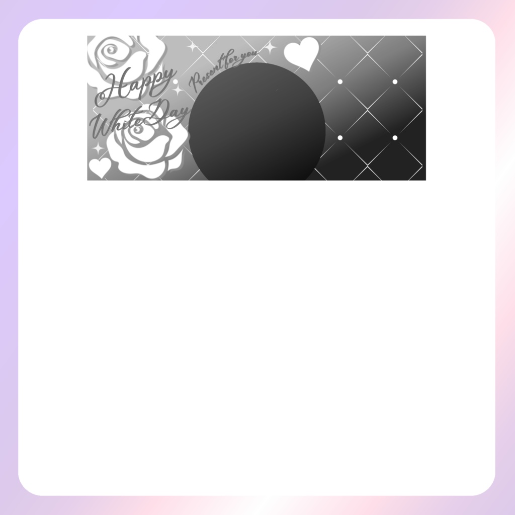 【ホワイトデー素材】⑤リングヘッダー