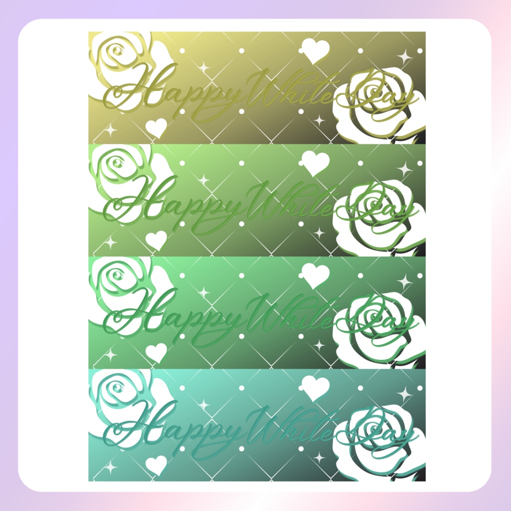 【ホワイトデー素材】⑥Xヘッダー