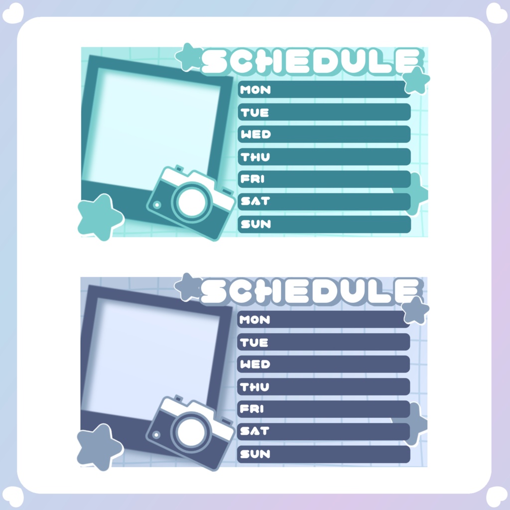 【背景素材】Picture週間スケジュール