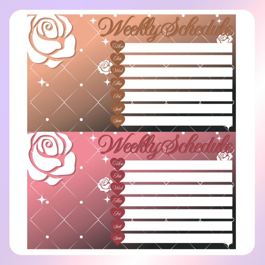 【ホワイトデー素材】⑩週間スケジュール