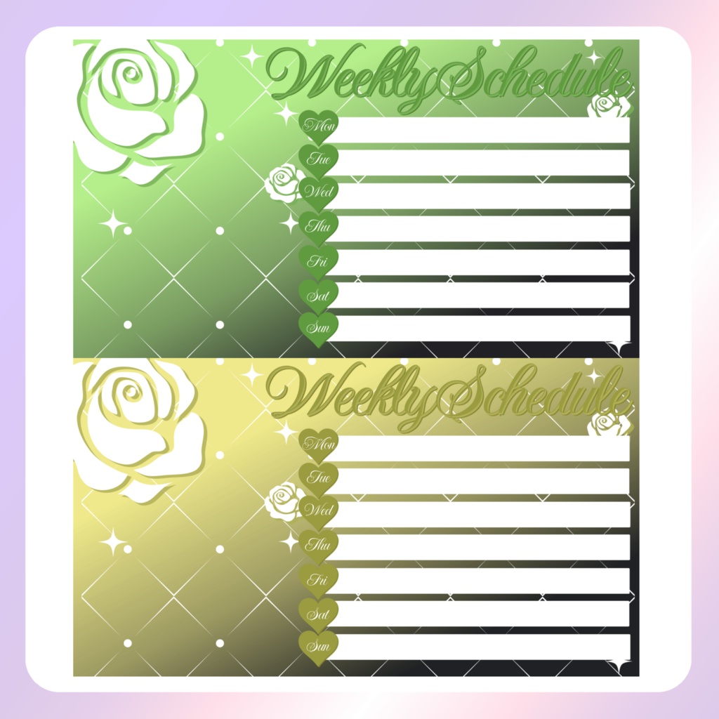 【ホワイトデー素材】⑩週間スケジュール