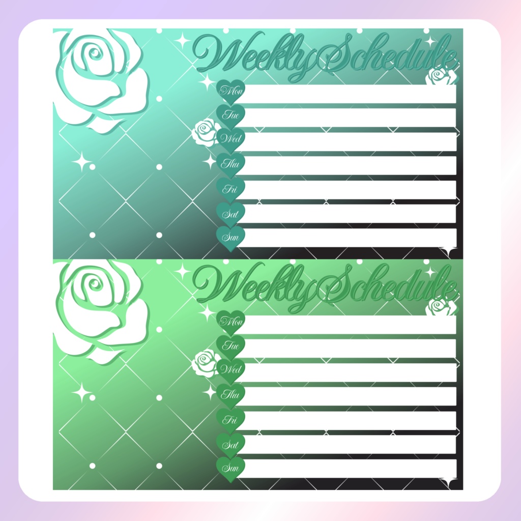 【ホワイトデー素材】⑩週間スケジュール