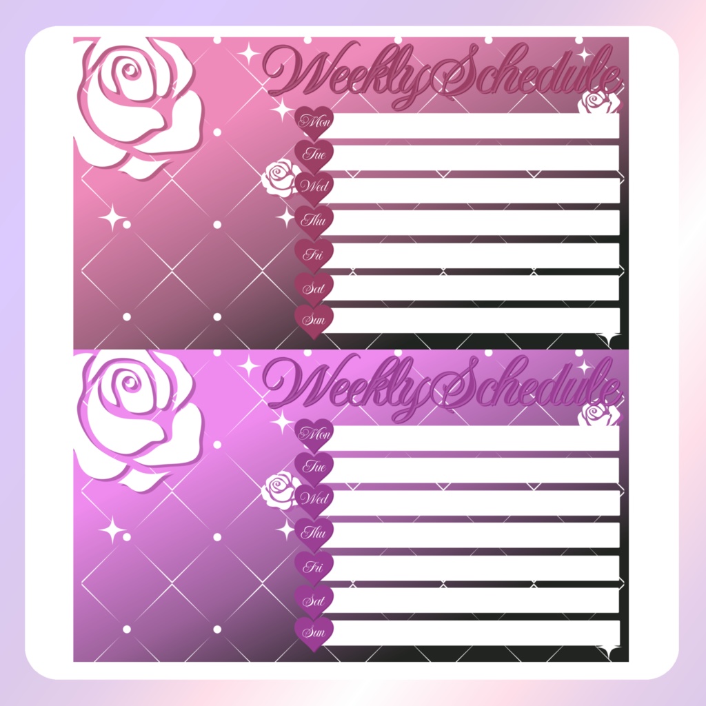 【ホワイトデー素材】⑩週間スケジュール