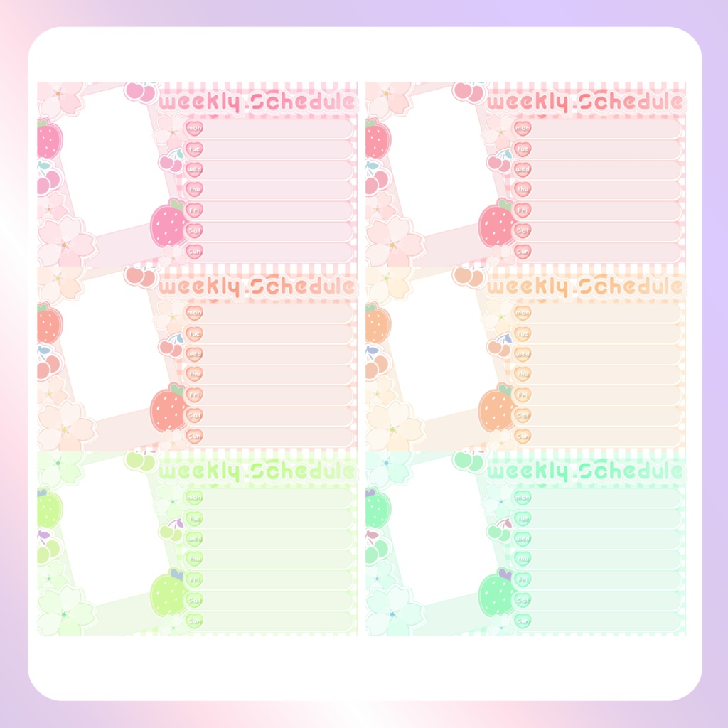 【はる素材】④週間スケジュール