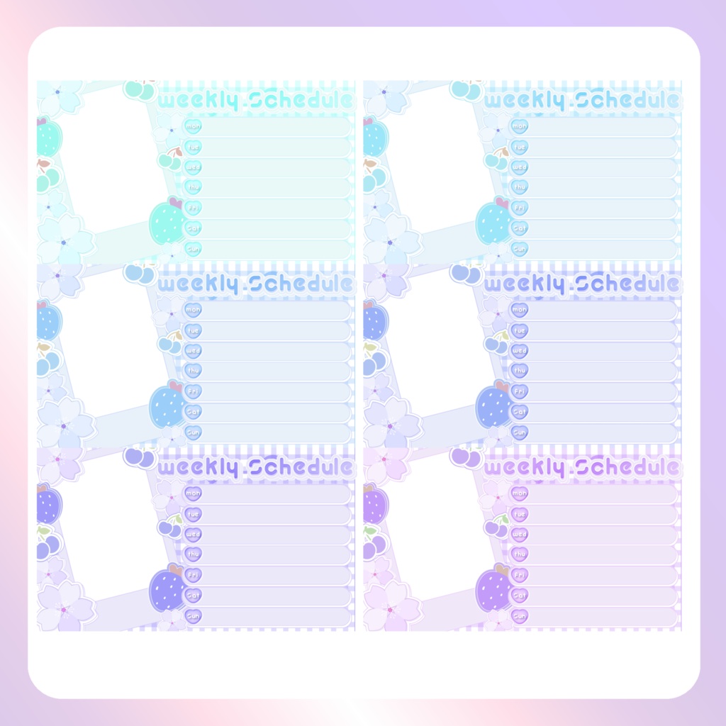 【はる素材】④週間スケジュール