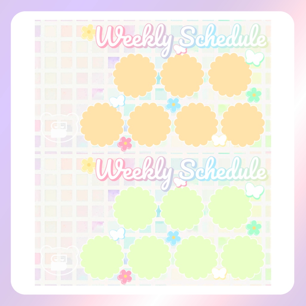 【イースター素材】②週間スケジュール