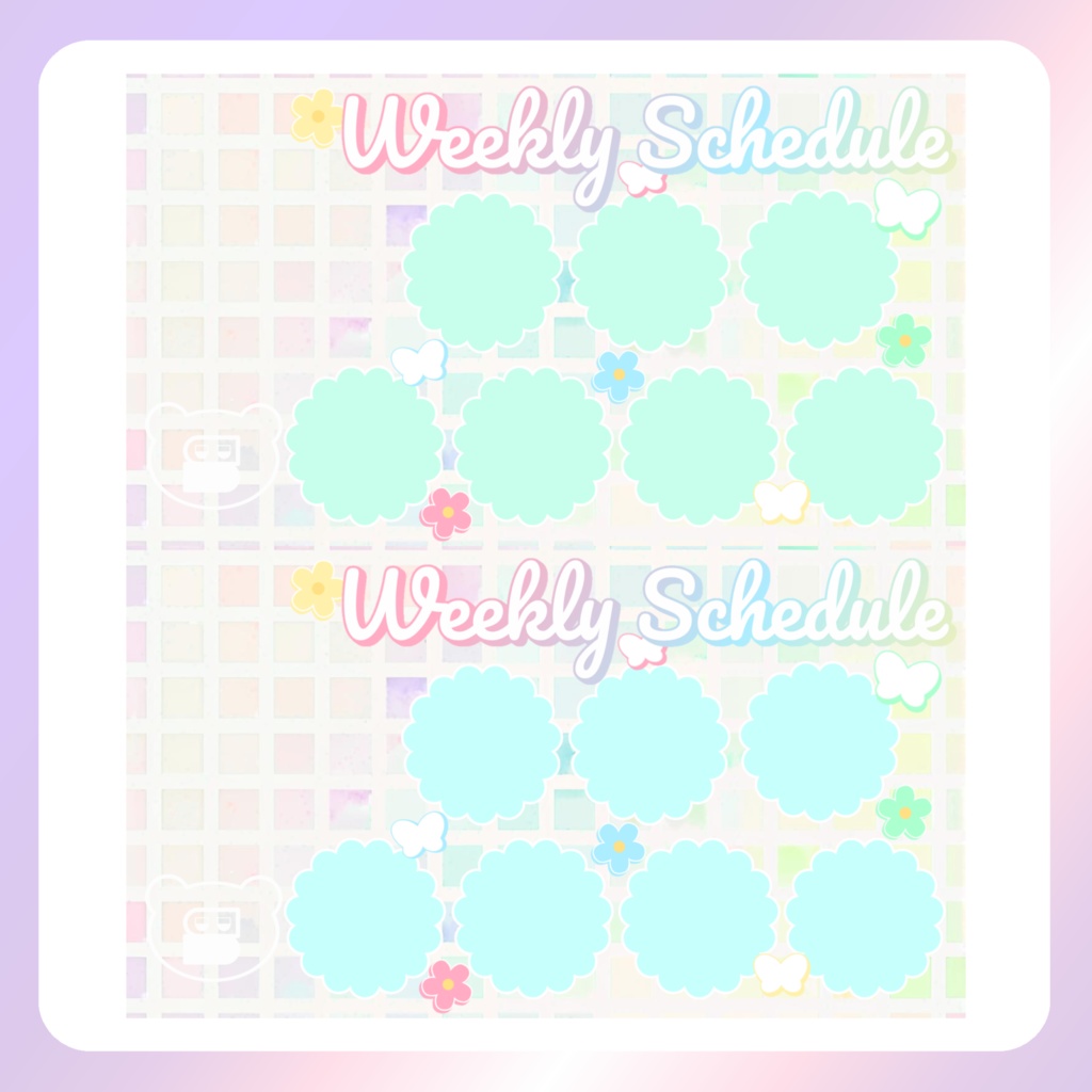 【イースター素材】②週間スケジュール