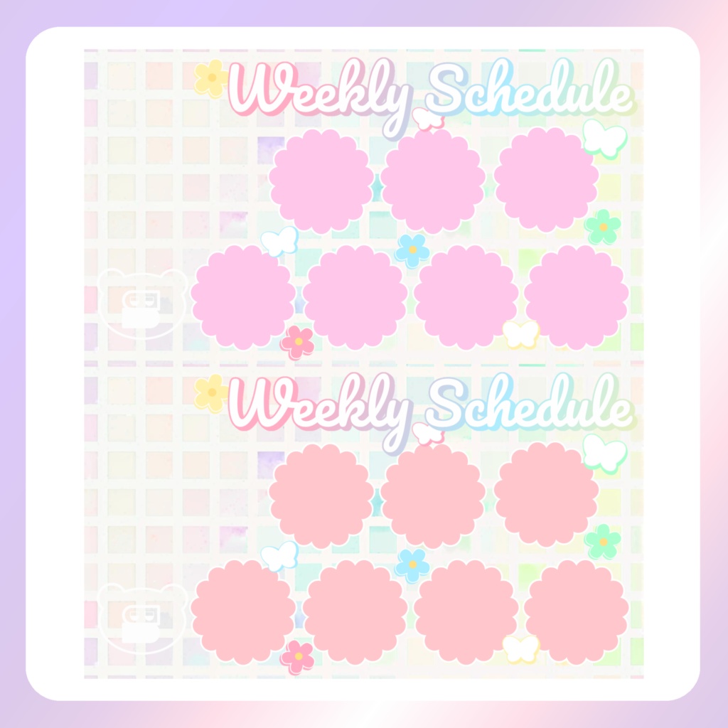 【イースター素材】②週間スケジュール