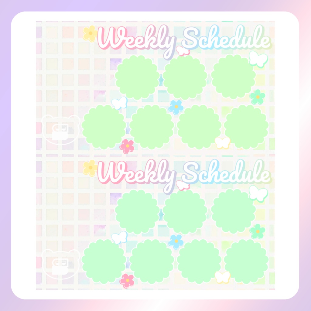 【イースター素材】②週間スケジュール