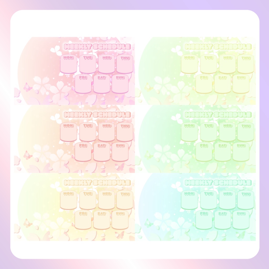 【はる素材】⑩週間スケジュール