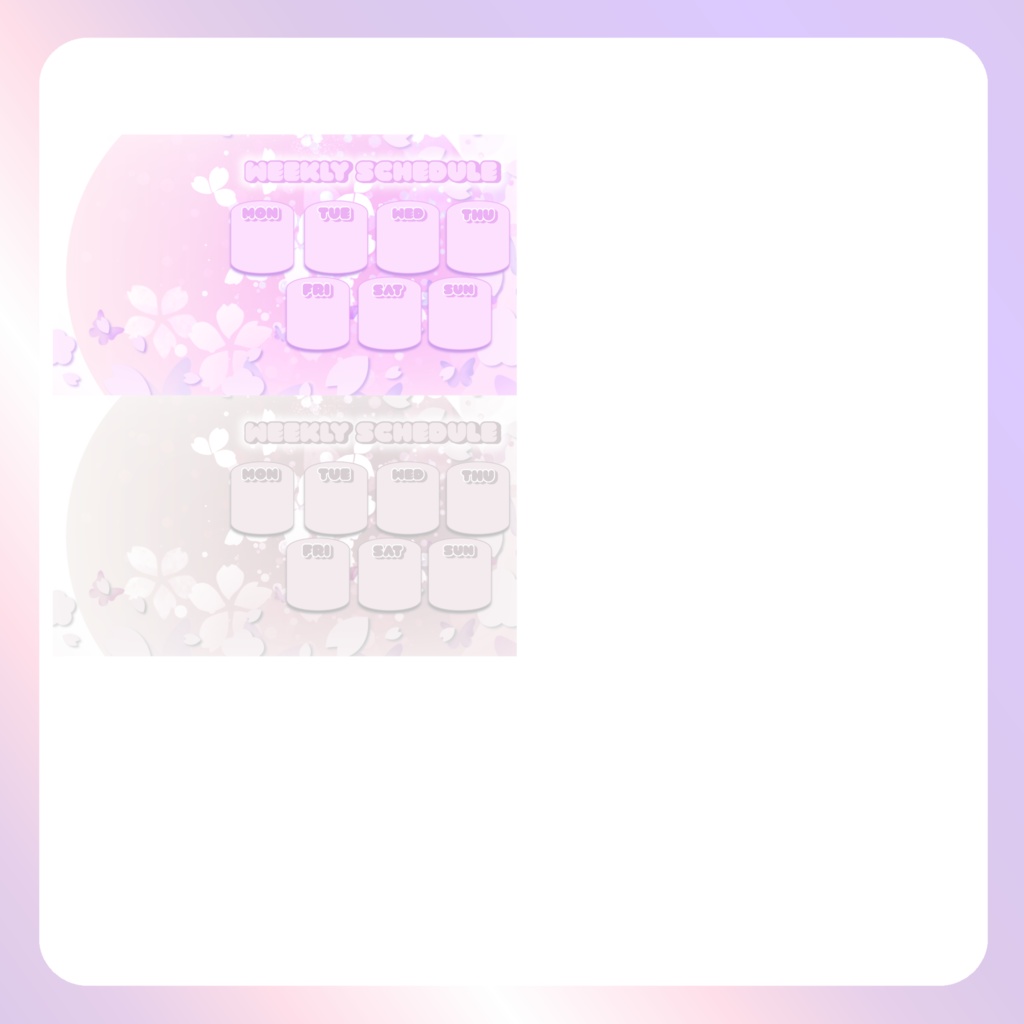 【はる素材】⑩週間スケジュール