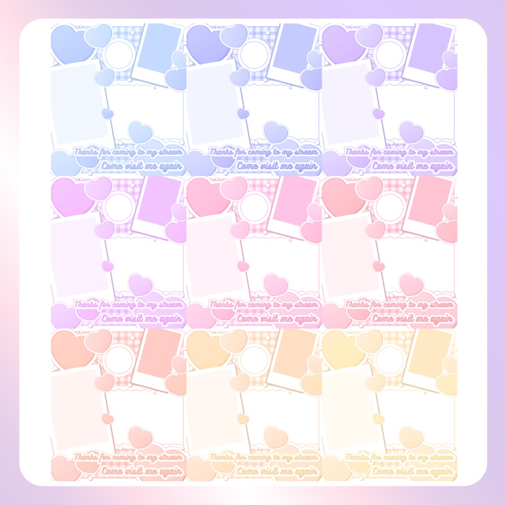 【配信素材】ギンガムチェック リザルトフレーム