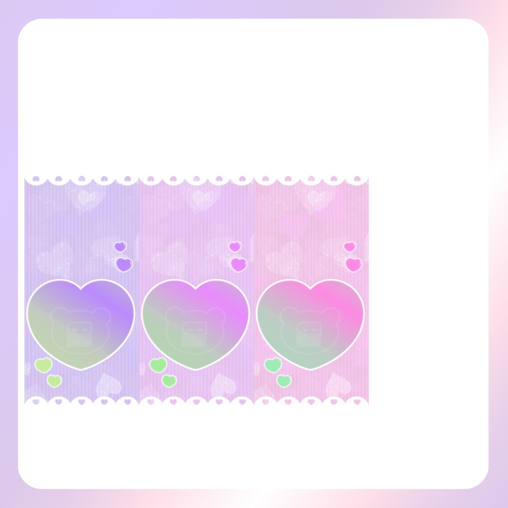 【配信素材】2color heartスマホ壁紙