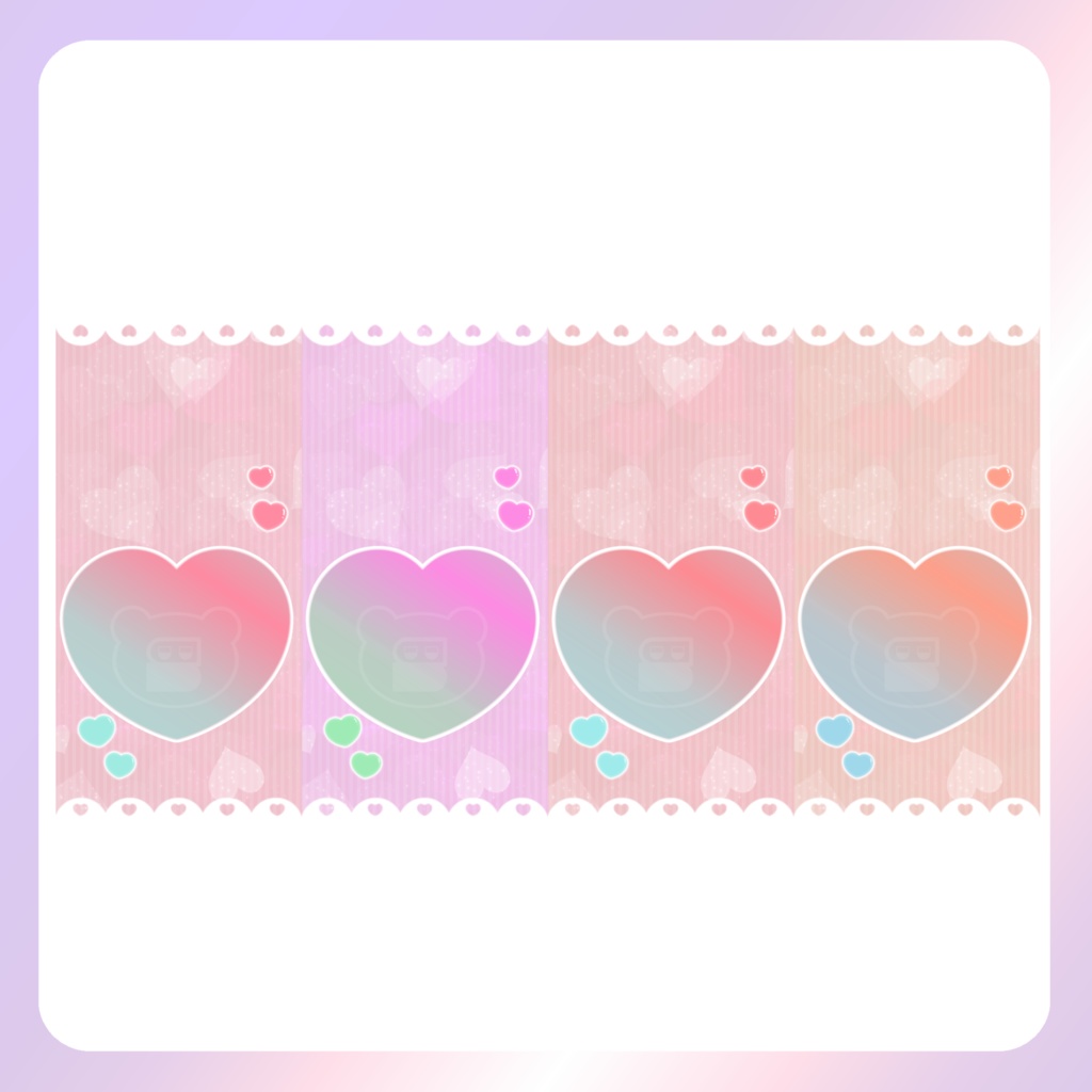 【配信素材】2color heartスマホ壁紙