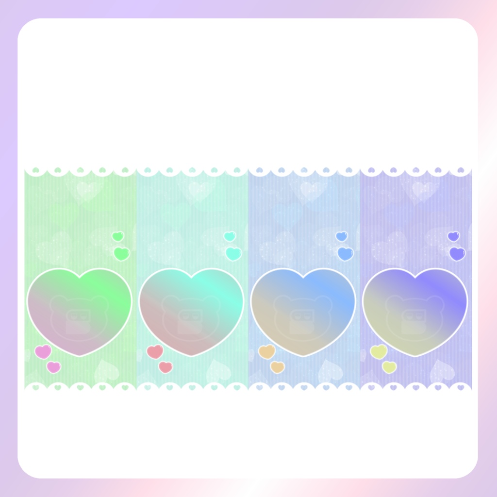 【配信素材】2color heartスマホ壁紙