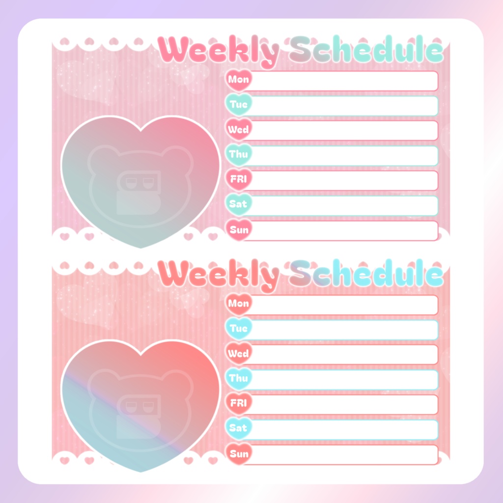【配信素材】2color heart週間スケジュール