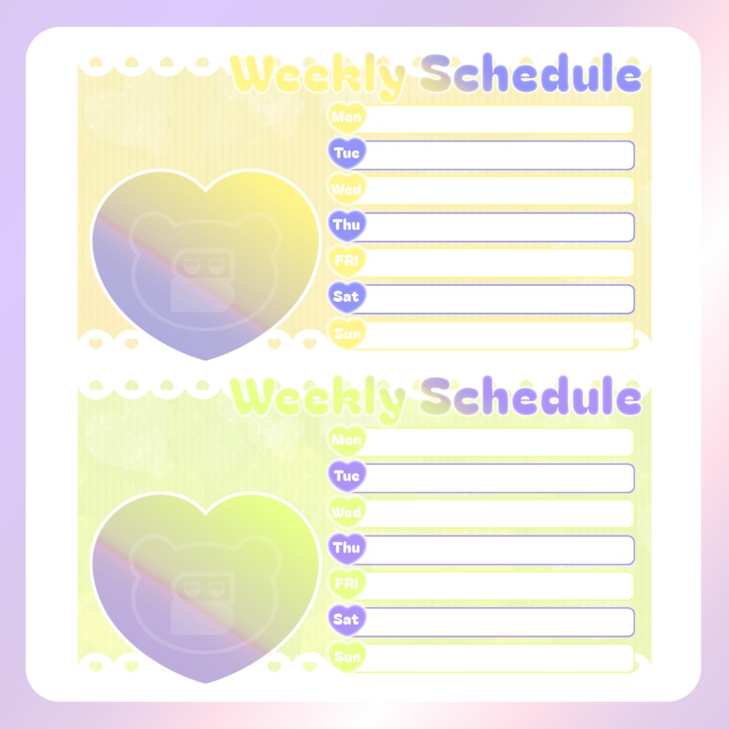 【配信素材】2color heart週間スケジュール