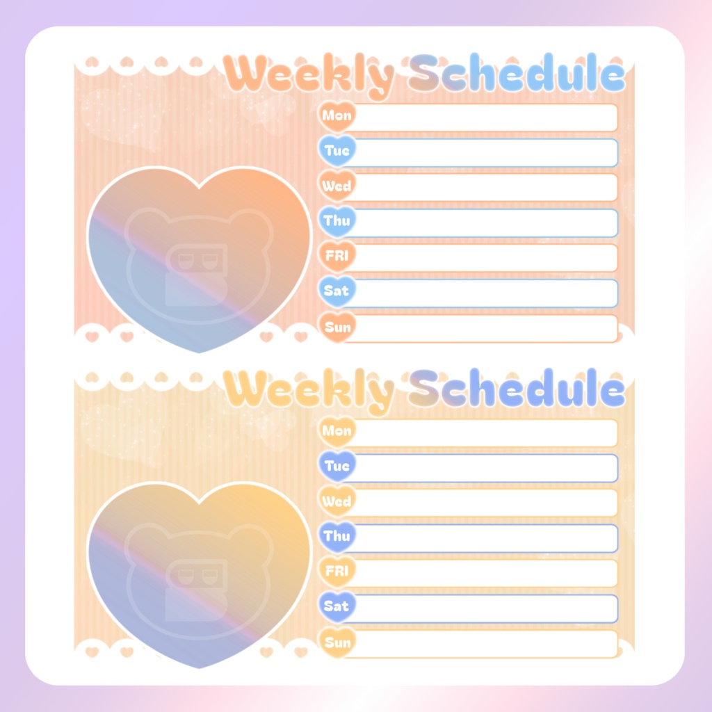 【配信素材】2color heart週間スケジュール