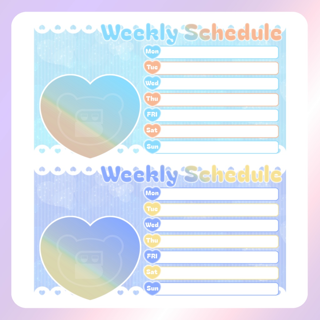 【配信素材】2color heart週間スケジュール