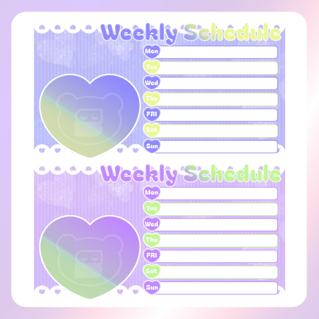 【配信素材】2color heart週間スケジュール