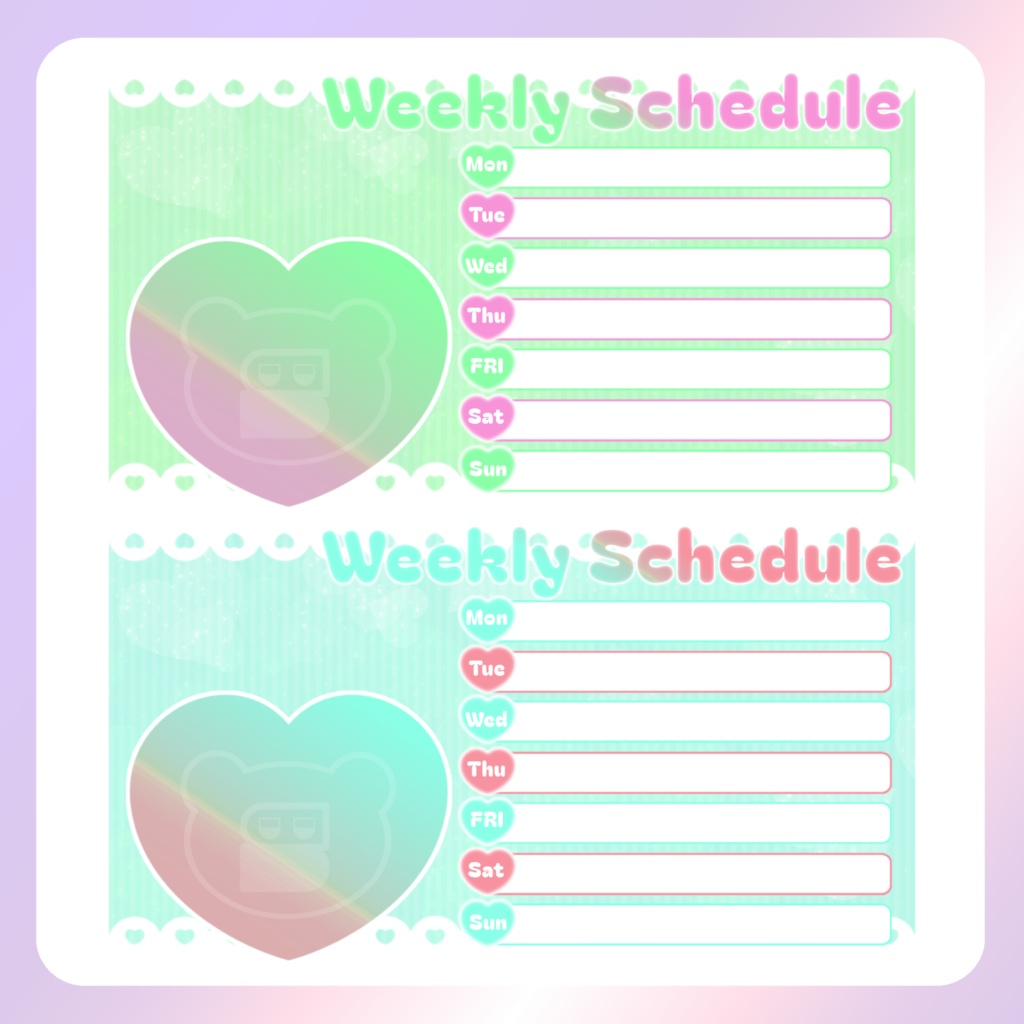【配信素材】2color heart週間スケジュール