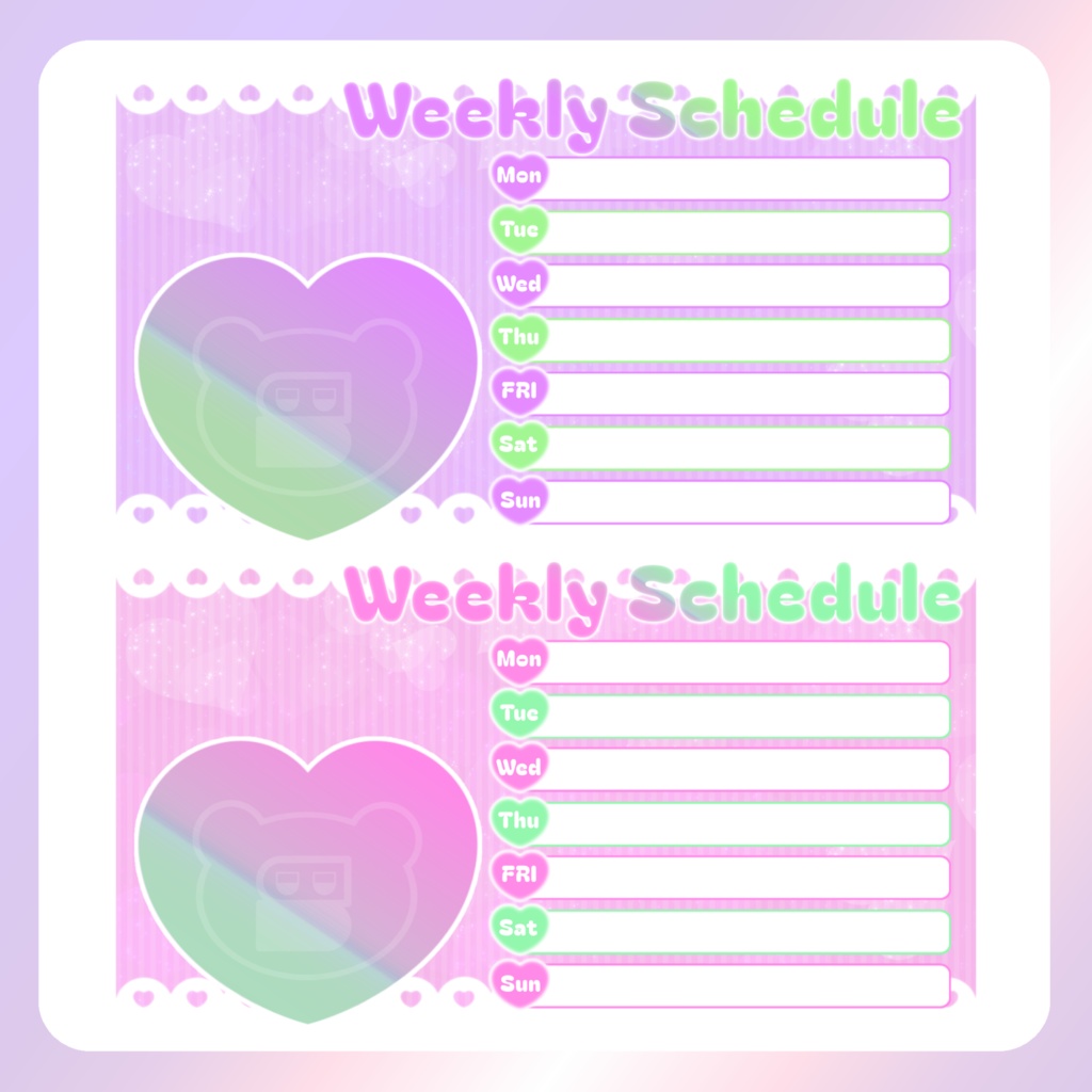 【配信素材】2color heart週間スケジュール