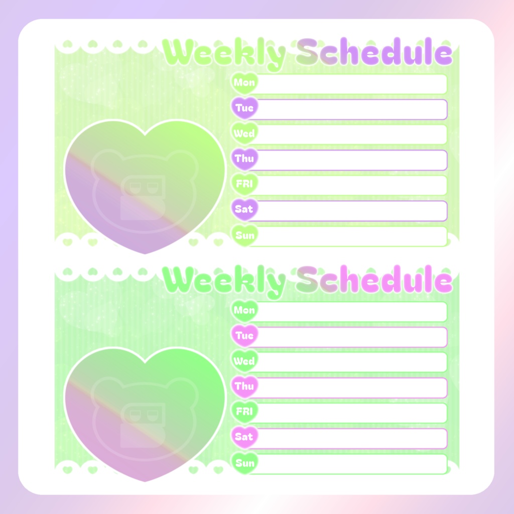 【配信素材】2color heart週間スケジュール