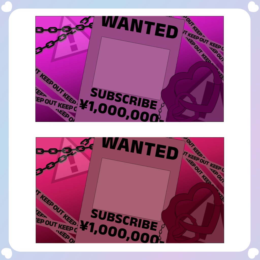 【配信素材】WANTED!チャンネルアート