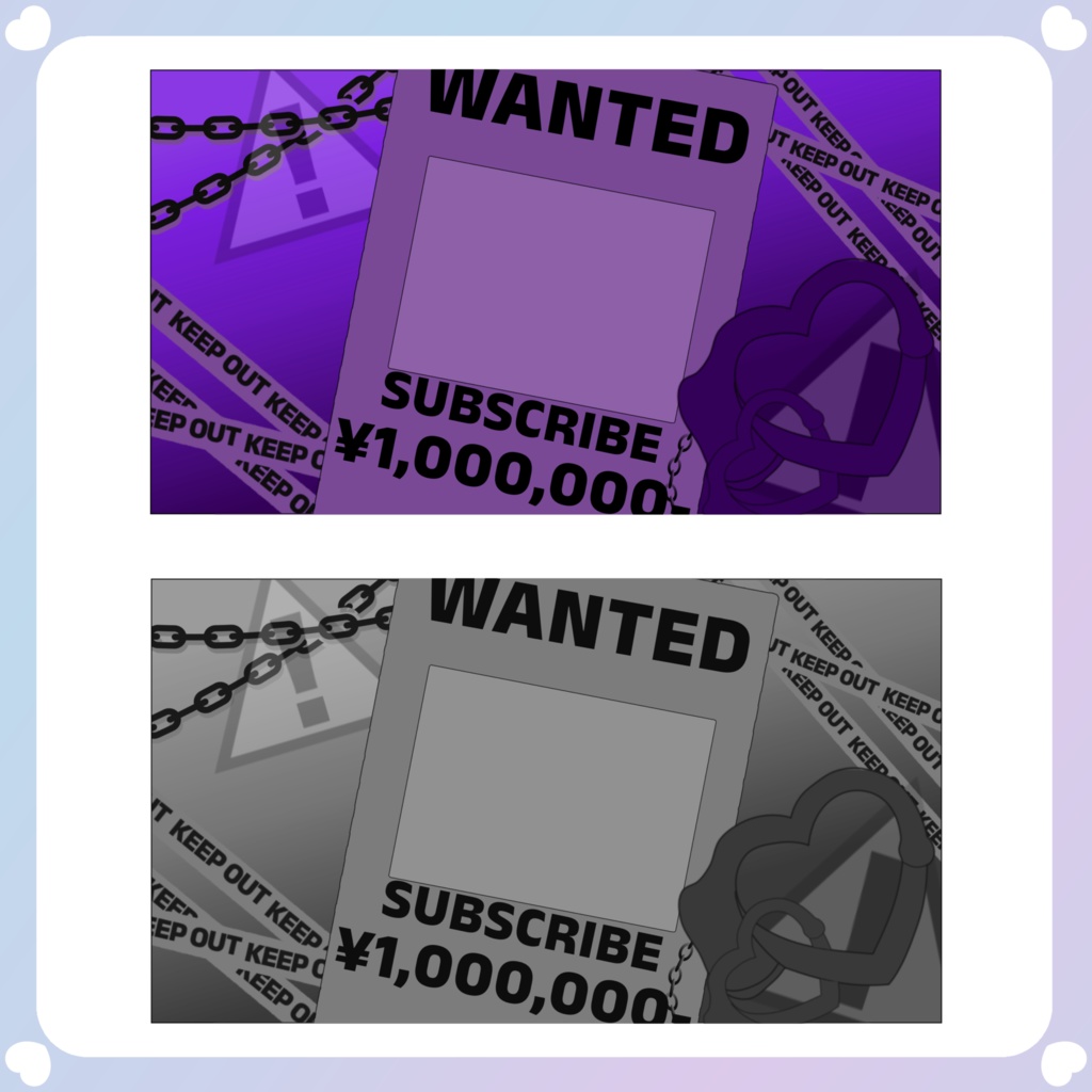 【配信素材】WANTED!チャンネルアート