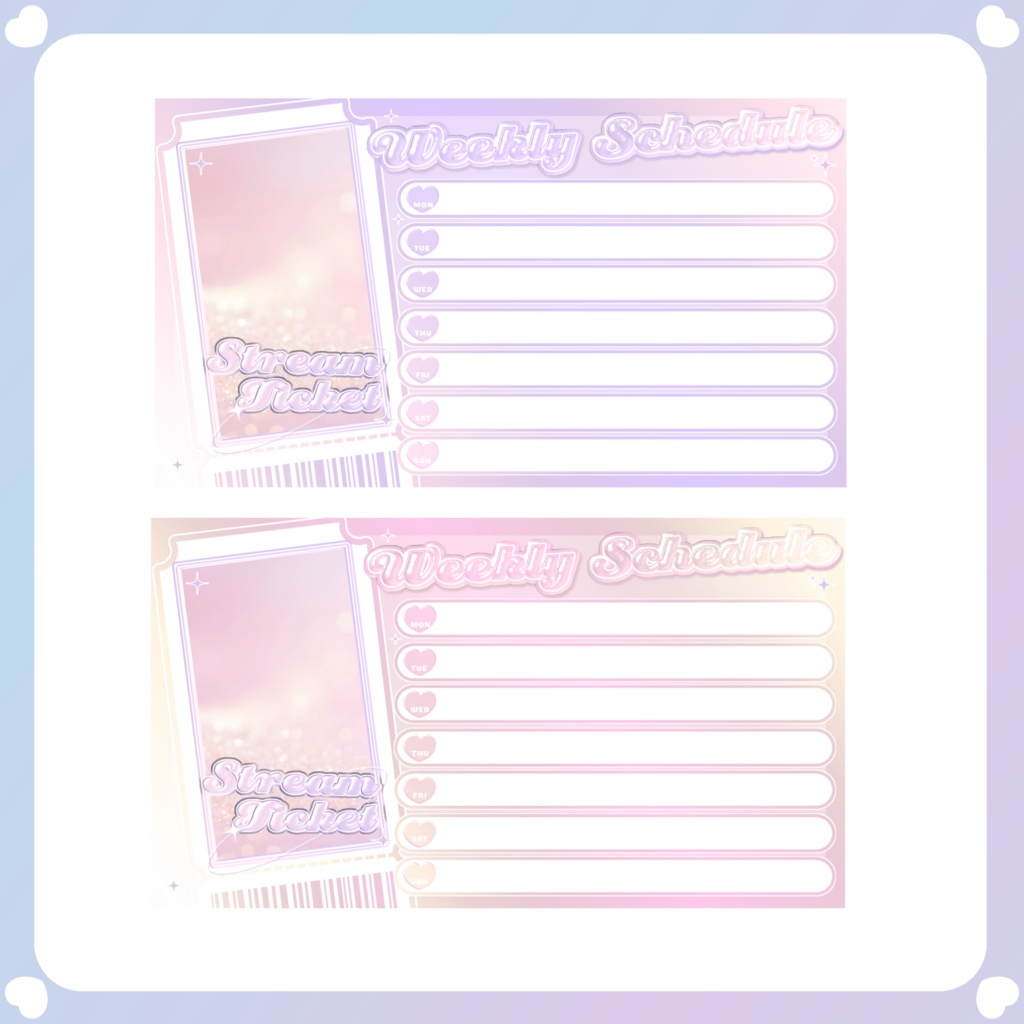 【配信素材】パーティクル&ハート週間スケジュール