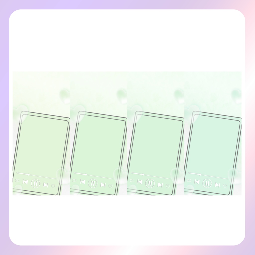 【配信素材】プレイリストはわたし!スマホ壁紙(くすみカラー)