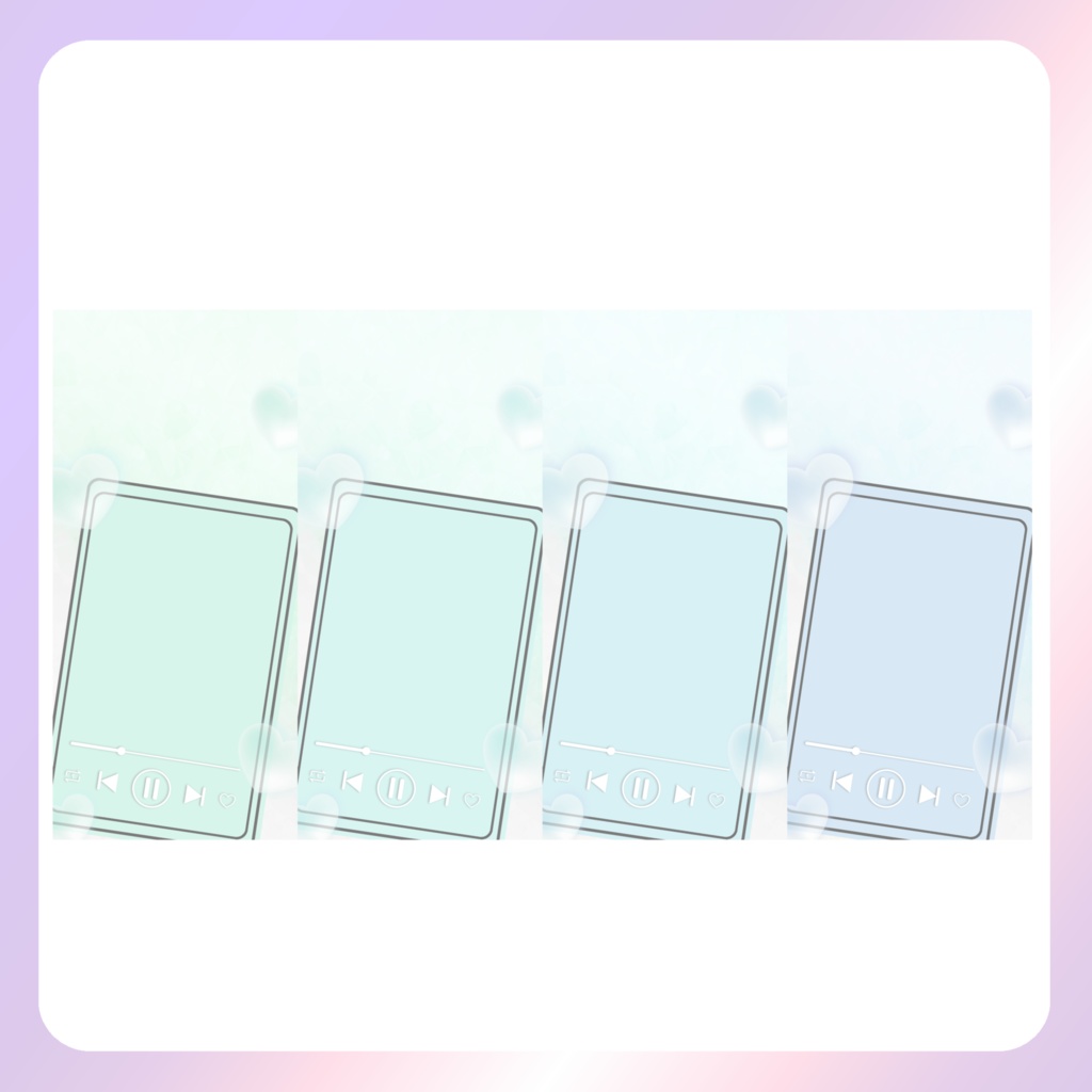 【配信素材】プレイリストはわたし!スマホ壁紙(くすみカラー)