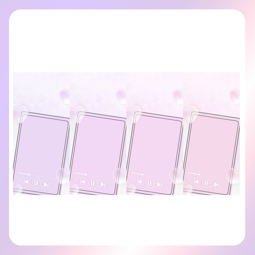 【配信素材】プレイリストはわたし!スマホ壁紙(くすみカラー)