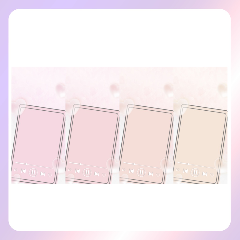 【配信素材】プレイリストはわたし!スマホ壁紙(くすみカラー)